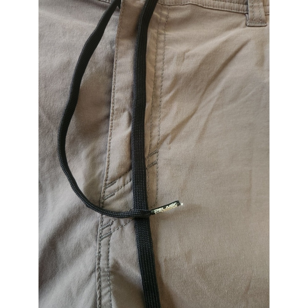 (2) Pelagic Shorts Mens 34 Gray Blue Traverse Hybrid Performance Fishing Cargo - Picture 3 of 6